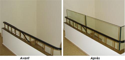 Garde-corps avant intervention