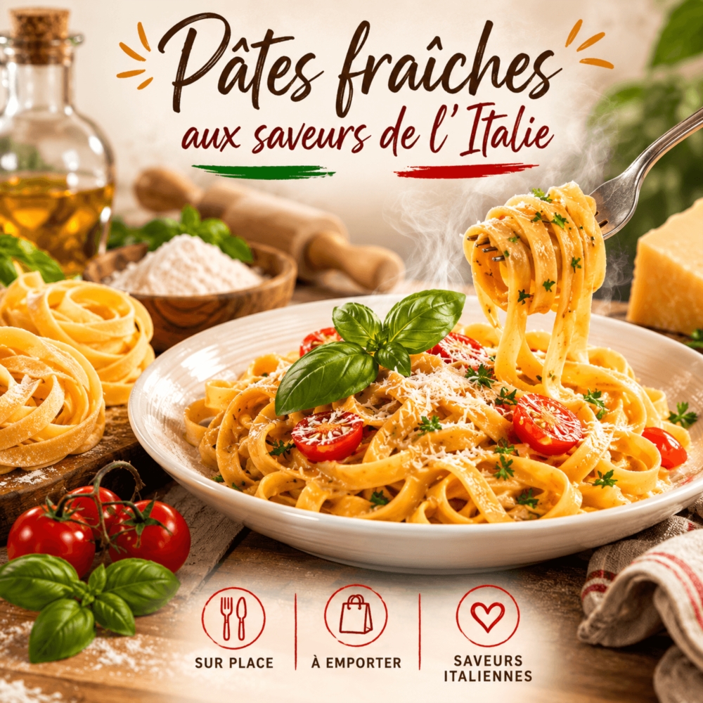 Savourez des pâtes fraîches aux saveurs de l’Italie