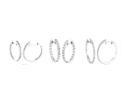 Boucles d'oreilles serties brillant