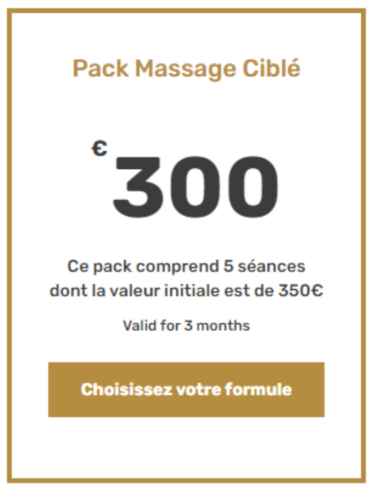 Pack Massage Ciblé