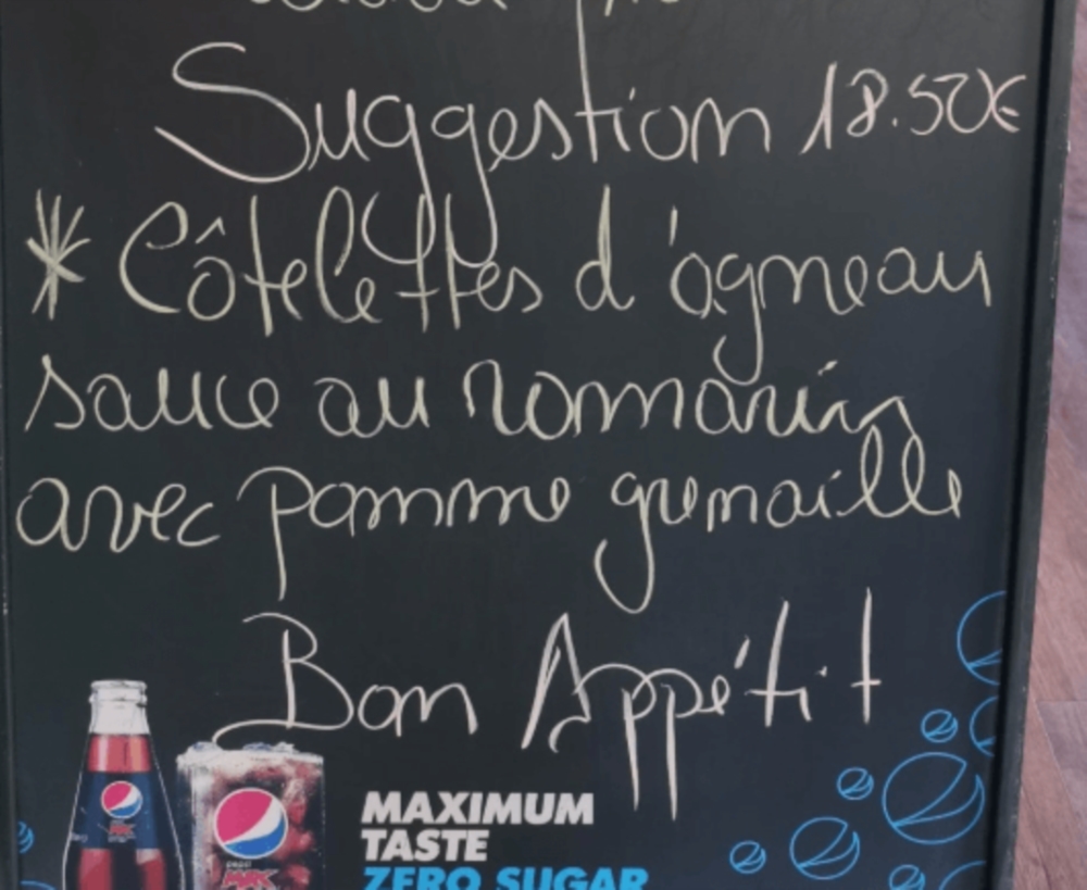 Suggestion du chef – 18,50 €