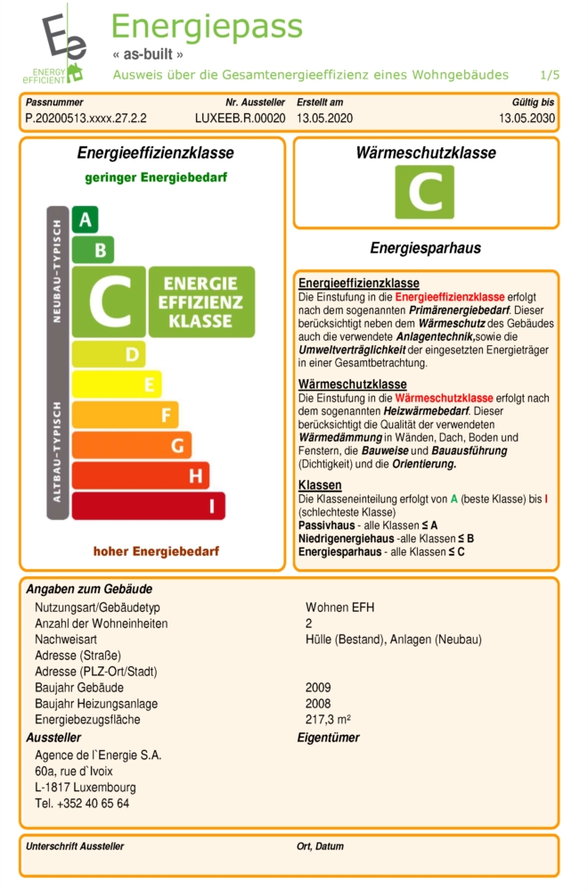 Délivrance du passeport énergétique