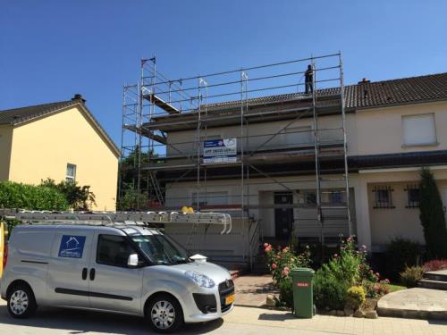 Travaux sur façade (chantier de Strassen) - suite 