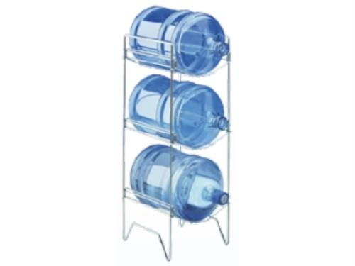 Rack de stockage chromé (3 bonbonnes)