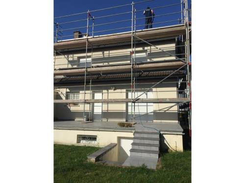 Travaux sur façade (chantier de Strassen) 