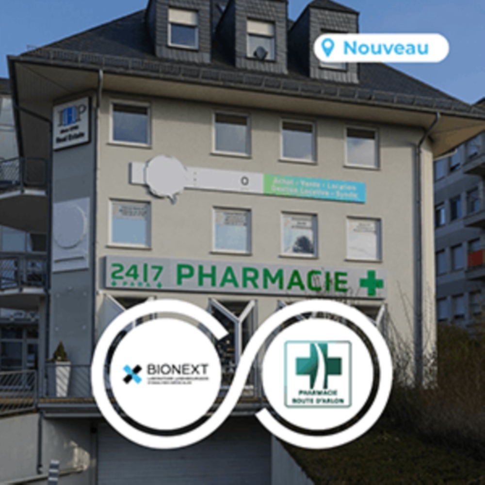 Pharmacie Route d’Arlon : partenariat avec BIONEXT