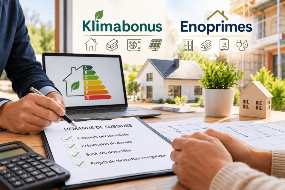 Aides et subsides énergétiques – Klimabonus et Enoprimes