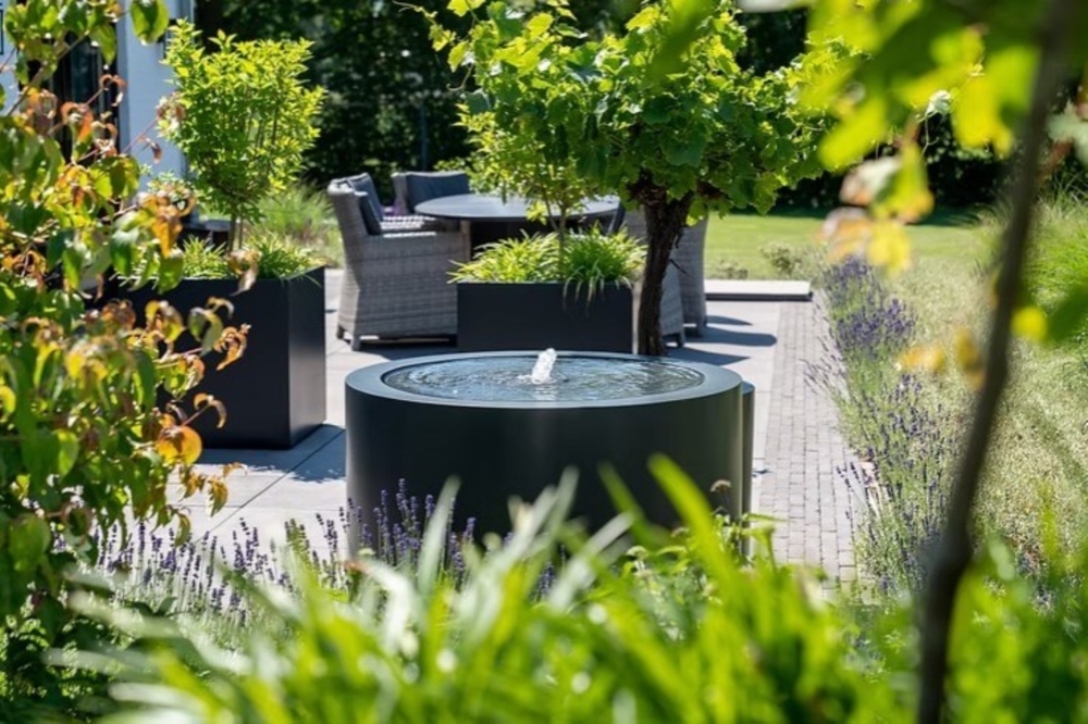 Aménagement de jardin avec éléments Adezz