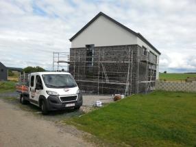 Chantier façade nouvelle construction