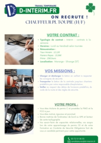 CHAUFFEUR PL TOUPIE (H/F)