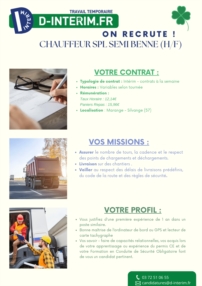 CHAUFFEUR SPL SEMI-BENNE (H/F)
