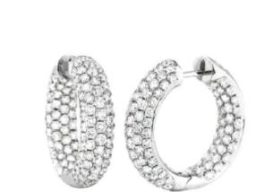 Boucles d'oreilles créoles serties brillant