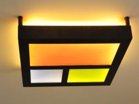 Plafonnier (couleurs orange-blanc-jaune)