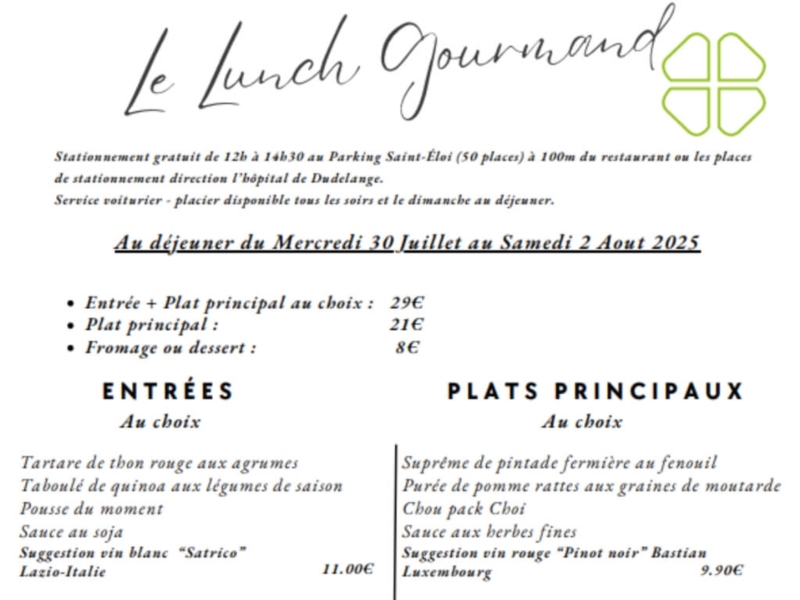 Lunch Gourmand