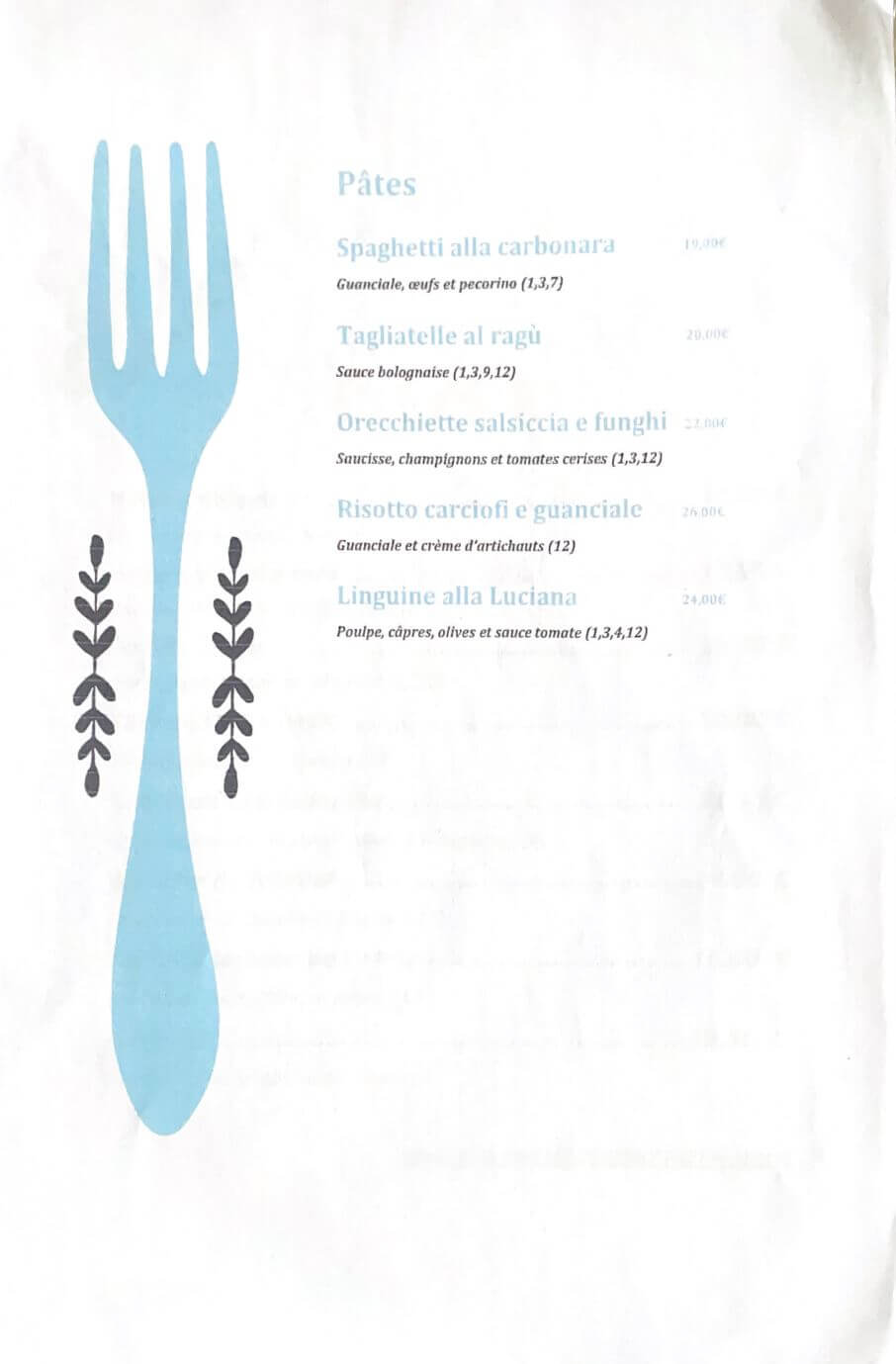 Menu Carte  4