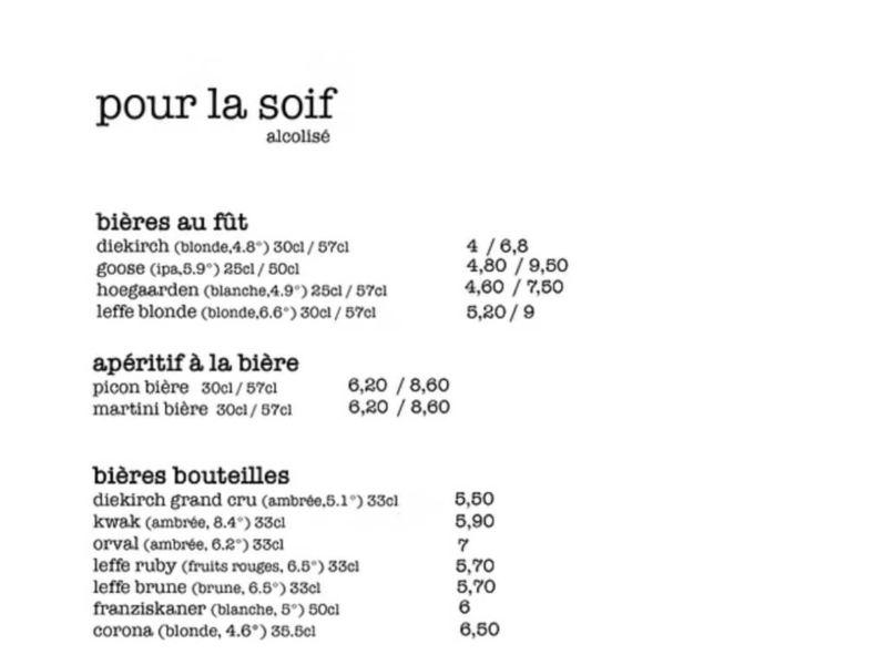 Boissons alcoolisées